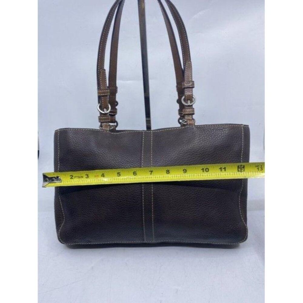 coach medium bag handbag brown leather shoulder ba - Picture 4 of 10